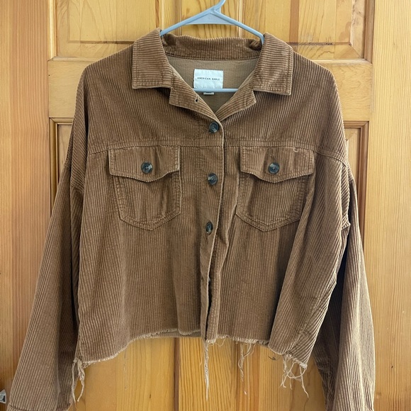American Eagle Corduroy cropped button up shirt - Picture 4 of 5